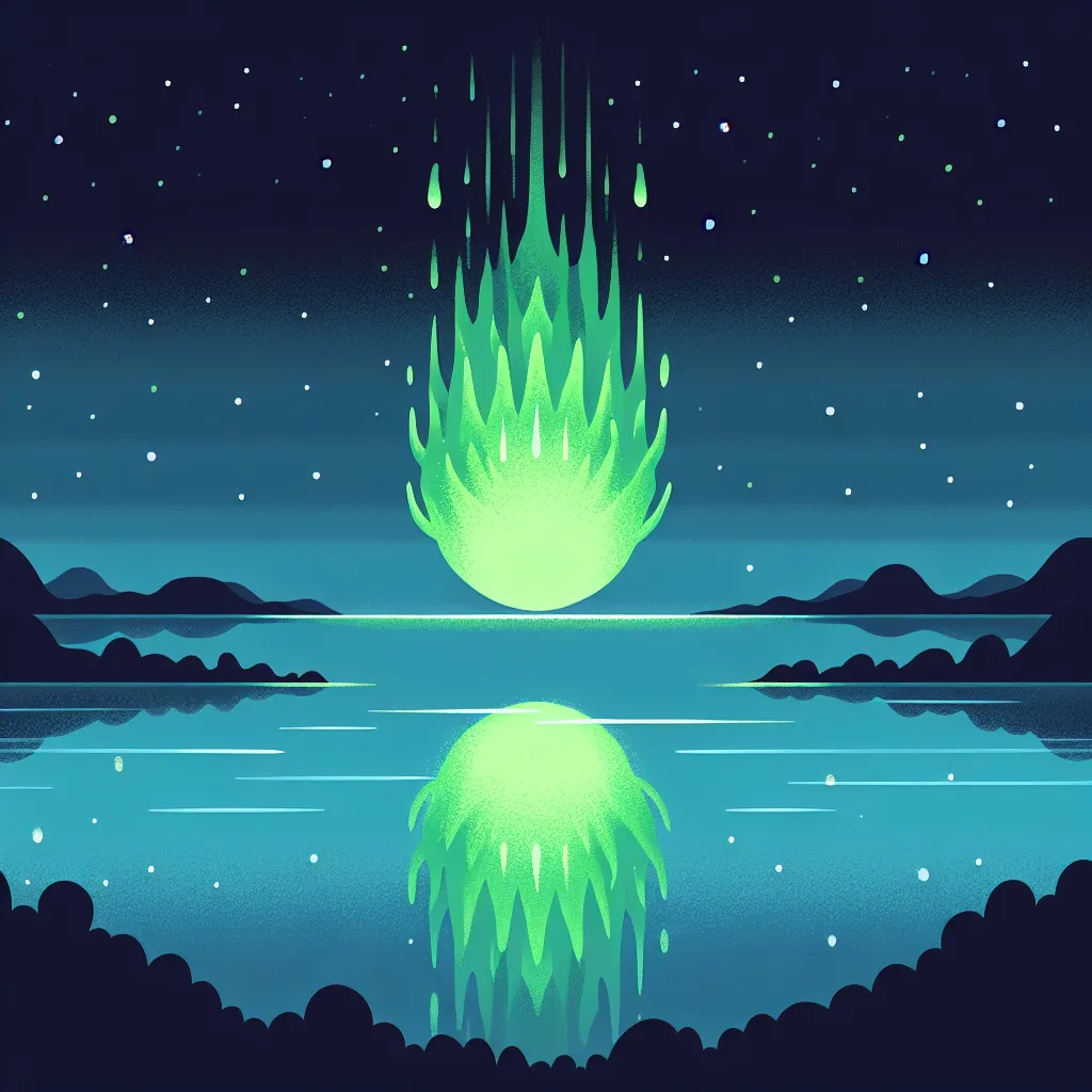 Grüne Feuerkugel erhellt den Himmel über dem Balaton